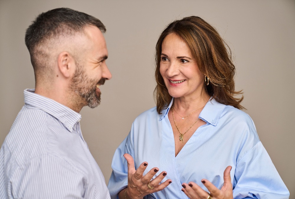 Tanja Funk im Business-Coaching mit einem Klienten